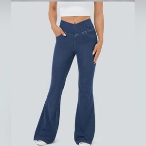 Halara Flex™ High Waisted Crossover Flare Pant Size Large Petite